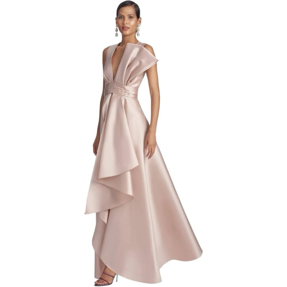 Sachin + Babi Jenna Gown Size 8 in Silver Peony Women’s High Low Dress